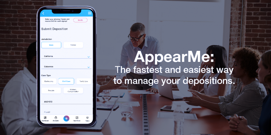 AppearMe: The Fastest and Easiest Way to Manage Your Depositions