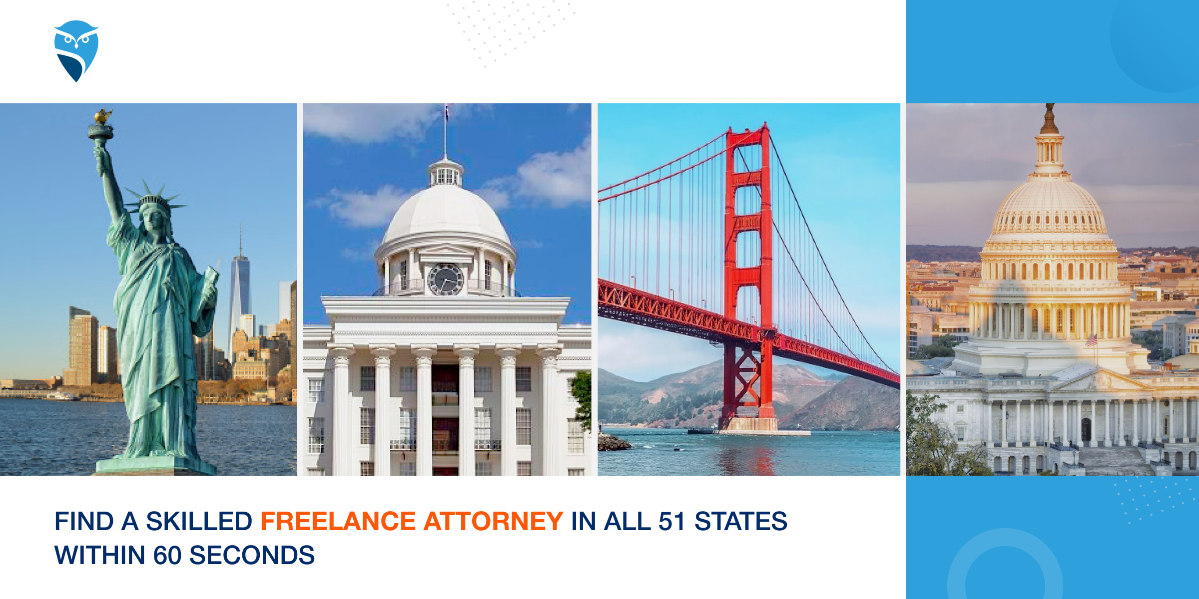 Find a Skilled Freelance Attorney in All 51 States within 60 Seconds