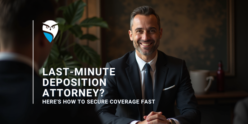Last-Minute Deposition Attorney? Here’s How to Secure Coverage Fast